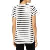 imageDickies Womens Womens Plus Short Sleeve VNeck TShirtWhiteBlack Stripe