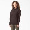 imageDickies womens Heavyweight Wordmark Fleece PulloverChocolate Brown Heather