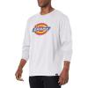 imageDickies Mens Long Sleeve Regular Fit Logo TeeAsh Gray
