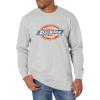imageDickies Mens Long Sleeve Regular Fit Logo TeeHeather Gray
