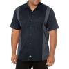imageDickies Mens ShortSleeve TwoTone Work ShirtBlackCharcoal V1