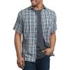 imageDickies Mens Yarn Dyed Plaid Short Sleeve ShirtDark Denim Check