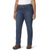 imageDickies Size Womens Plus Perfect Shape Straight Stretch Denim JeansStonewashed Indigo Blue