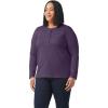imageDickies Womens Size Plus Heavyweight HenleyDusty Purple Heather