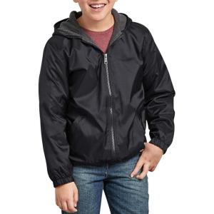 imageBig Kids Fleece Lined Hooded JacketBlack V1