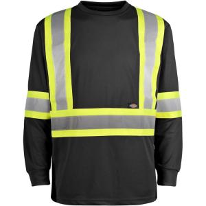 imageDICKIES Workwear HighVisibility Long Sleeve TShirt 2XL Black