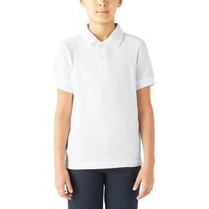 imageDickies Boys 820 Short Sleeve Pique PoloWhite