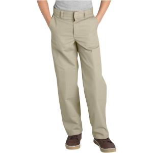 imageDickies Boys Flex Waist Flat Front Pants  PDesert Sand V1