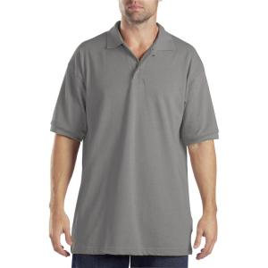 imageDickies Mens Big ShortSleeve Pique Polo ShirtHeather Gray