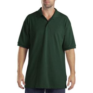 imageDickies Mens Big ShortSleeve Pique Polo ShirtHunter Green