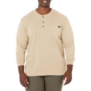 imageDickies Mens BigTall LongSleeve Heavyweight HenleyDesert Sand