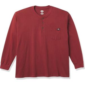 imageDickies Mens BigTall LongSleeve Heavyweight HenleyMadder Brown