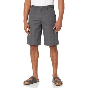 imageDickies Mens Flex Regular Fit Plaid Flat Front 11in ShortsCharcoal