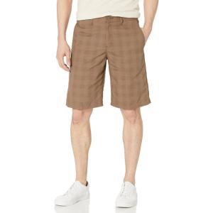 imageDickies Mens Flex Regular Fit Plaid Flat Front 11in ShortsMushroom