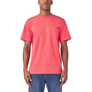 imageDickies Mens Heavyweight Heathered Short Sleeve Pocket TShirtCoral Reef Heather