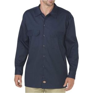 imageDickies Mens Long Sleeve Flex Twill Work ShirtDark Navy V1