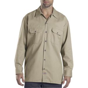imageDickies Mens Long Sleeve Flex Twill Work ShirtDesert Sand