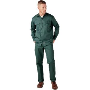 imageDickies Mens Long Sleeve Flex Twill Work ShirtHunter Green