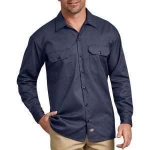 imageDickies Mens Long Sleeve Flex Twill Work ShirtNavy