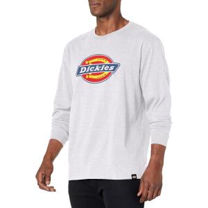 imageDickies Mens Long Sleeve Regular Fit Logo TeeAsh Gray