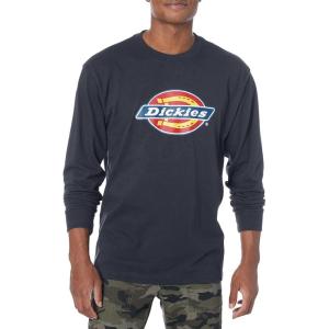 imageDickies Mens Long Sleeve Regular Fit Logo TeeDark Navy