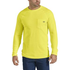 imageDickies Mens Tempiq Performance Cooling Long Sleeve TShirtBright Yellow V1
