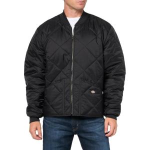 imageDickies Mens Water Resistant Diamond Quilted Nylon JacketBlack