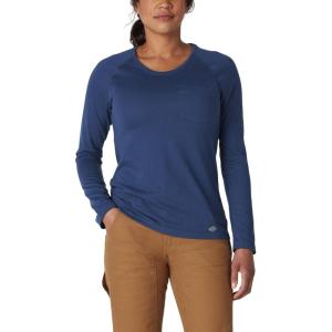 imageDickies Womens Long Sleeve Cooling Tempiq Performance TShirtDynamic Navy V1