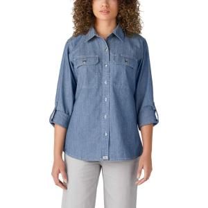 imageDickies Womens Long Sleeve Rolltab Work ShirtLight Stonewashed