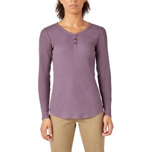 imageDickies Womens LongSleeve 3Button Henley ShirtGreen