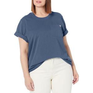 imageDickies Womens Plus Short Sleeve Heavyweight TShirtAirforce Blue