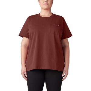 imageDickies Womens Plus Short Sleeve Heavyweight TShirtBrick