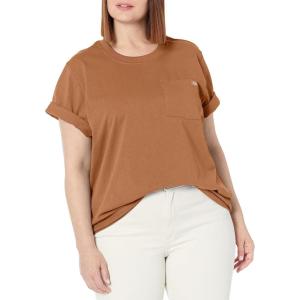 imageDickies Womens Plus Short Sleeve Heavyweight TShirtBrown Duck