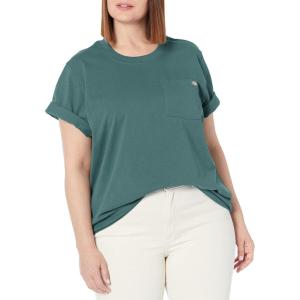 imageDickies Womens Plus Short Sleeve Heavyweight TShirtLincoln Green