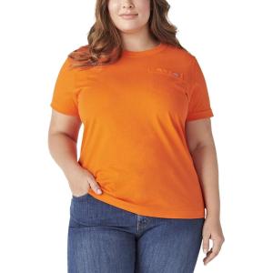 imageDickies Womens Plus Short Sleeve Heavyweight TShirtOrange
