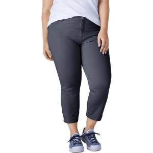 imageDickies Womens Plus Size Perfect Shape Twill Capri PantRinsed Navy