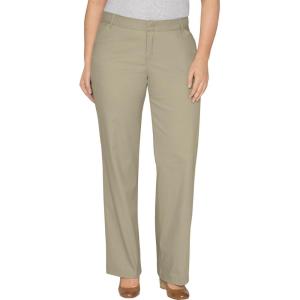 imageDickies Womens PlusSize Relaxed Straight Stretch Twill PantDesert Sand V1