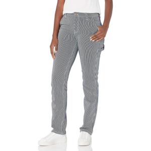 imageDickies Womens Relaxed Straight Carpenter Hickory Stripe PantRinsed Hickory Stripe