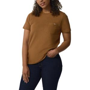 imageDickies Womens Short Sleeve Heavyweight Pocket TShirtBrown Duck