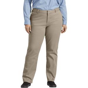 imageDickies Womens Size Perfect Shape Straight Twill PantPlusRinsed Oxford Stone