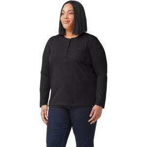 imageDickies Womens Size Plus Heavyweight HenleyKnit Black