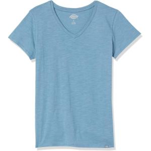 imageDickies Womens Womens Plus Short Sleeve VNeck TShirtDusty Blue