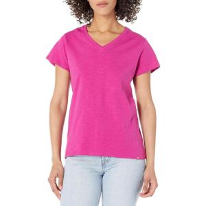 imageDickies Womens Womens Plus Short Sleeve VNeck TShirtFestival Fuchsia