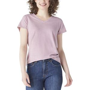 imageDickies Womens Womens Plus Short Sleeve VNeck TShirtMauve Shadows