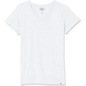 imageDickies Womens Womens Plus Short Sleeve VNeck TShirtWhite