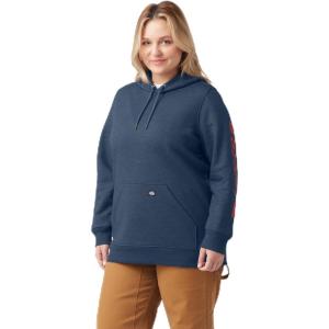 imageDickies womens Womens Plus Heavyweight Wordmark Fleece PulloverHeather Navy