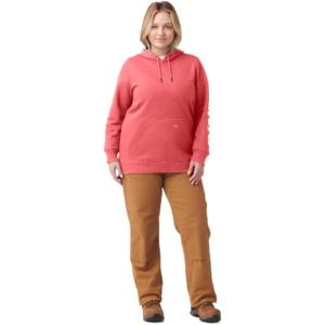 imageDickies womens Womens Plus Heavyweight Wordmark Fleece PulloverTea Rose