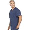 imageDickies Dynamix Scrubs for Men AthleticInspired VNeck Chest Pocket Scrub Top with FourWay Stretch ampamp Moisture Wicking DK610Navy