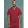 imageDickies Dynamix Scrubs for Men AthleticInspired VNeck Chest Pocket Scrub Top with FourWay Stretch ampamp Moisture Wicking DK610Red