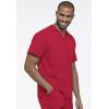 imageDickies Dynamix Scrubs for Men AthleticInspired VNeck Chest Pocket Scrub Top with FourWay Stretch ampamp Moisture Wicking DK610Red